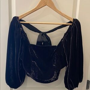 Free People Velvet Blouse